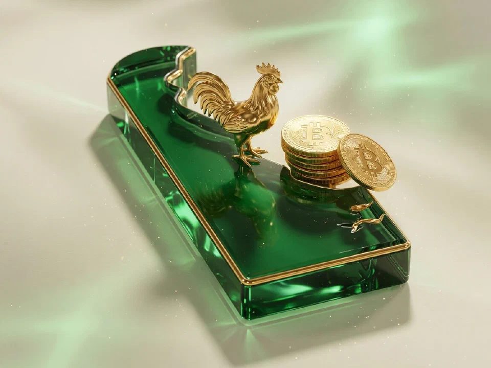 Emerald glass Delaware with gold Bitcoin coins