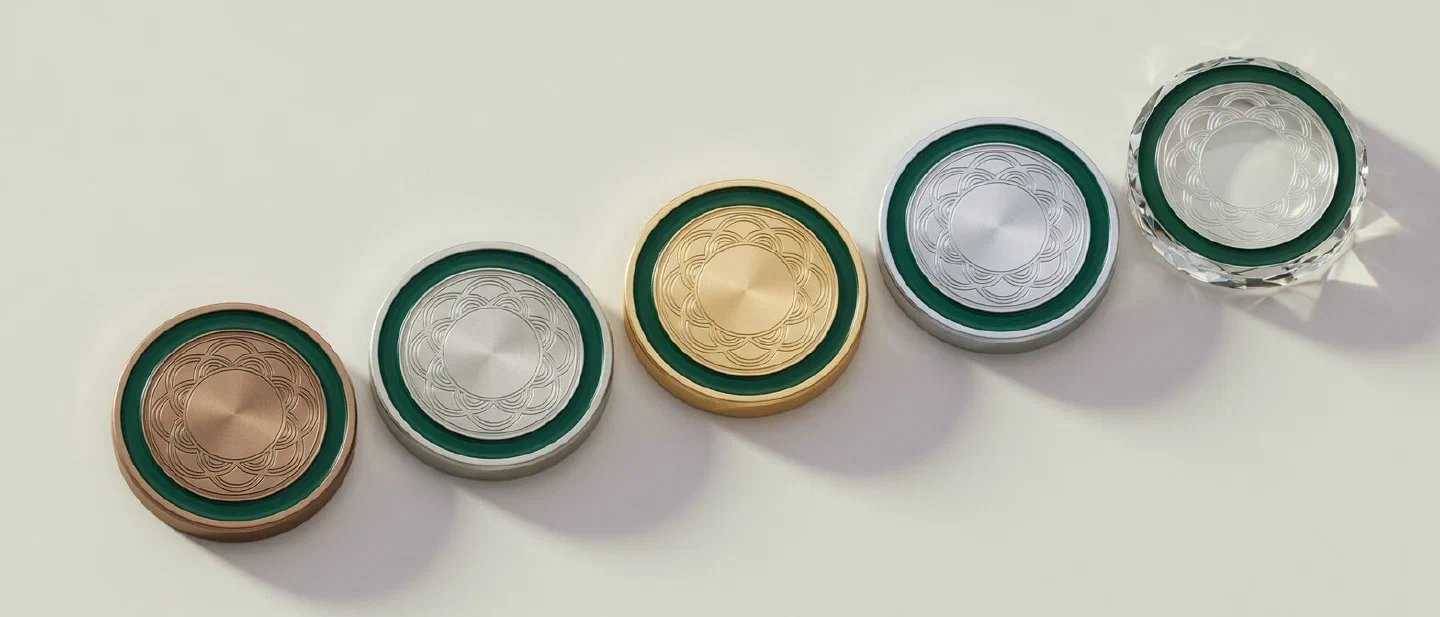 Gold coins and emeralds